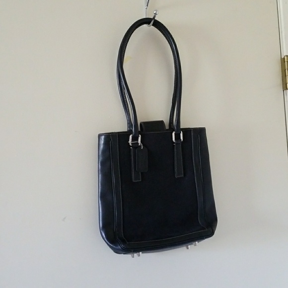 Coach Handbags - Final Price! Coach Leather & Canvas Hamptons tote